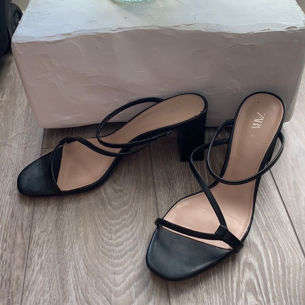 Black Strap Heels